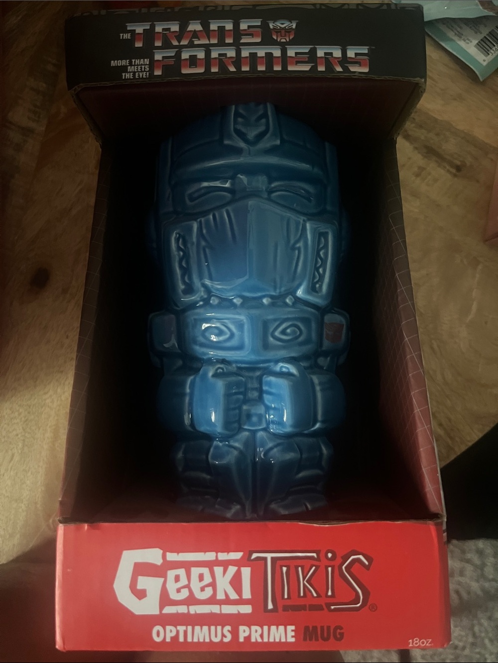Optimus Prime Blue Ceramic Tiki Mug by